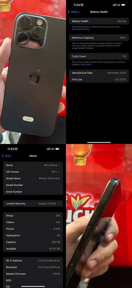 iPhone 16 pro Max 256