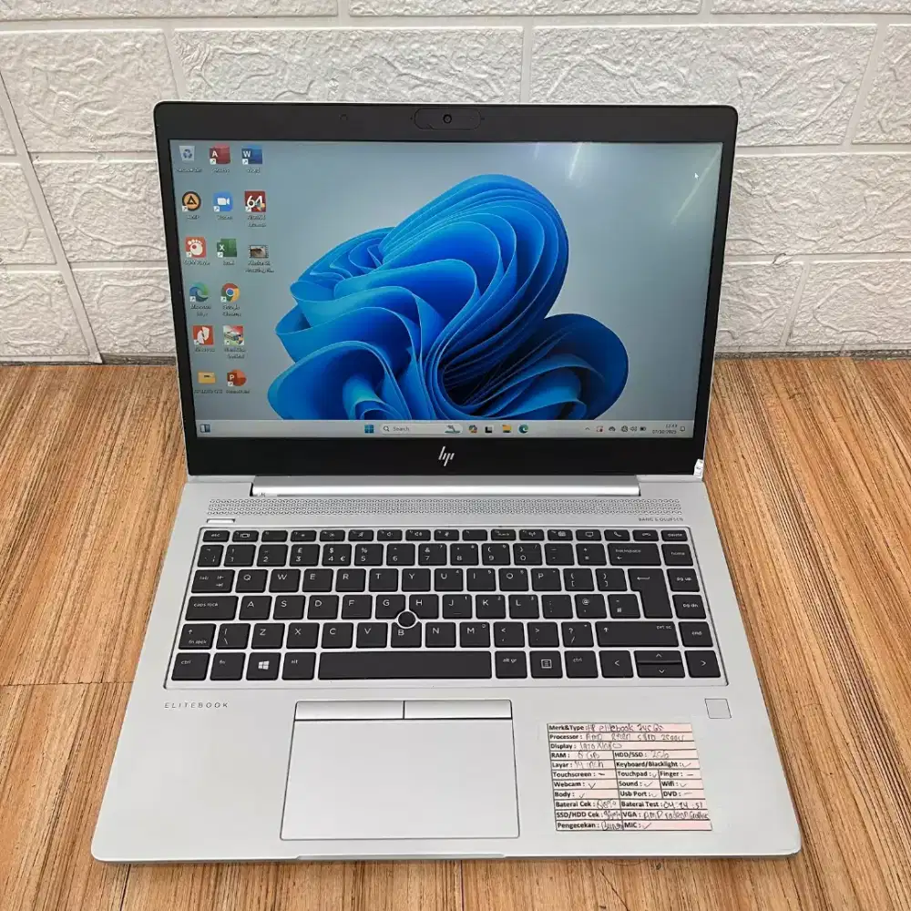 HP ELITEBOOK 745. AMD RYZEN 5 PRO. RAM 8GB. SEPERTI BARU + GARANSI