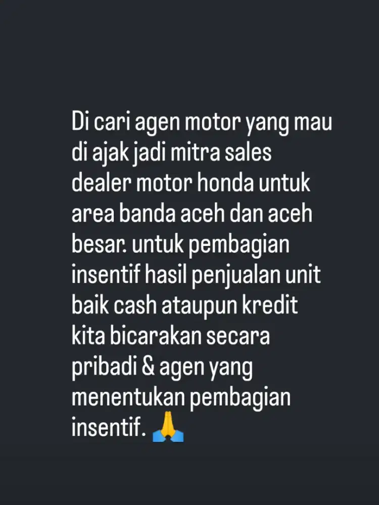 Di cari agen motor