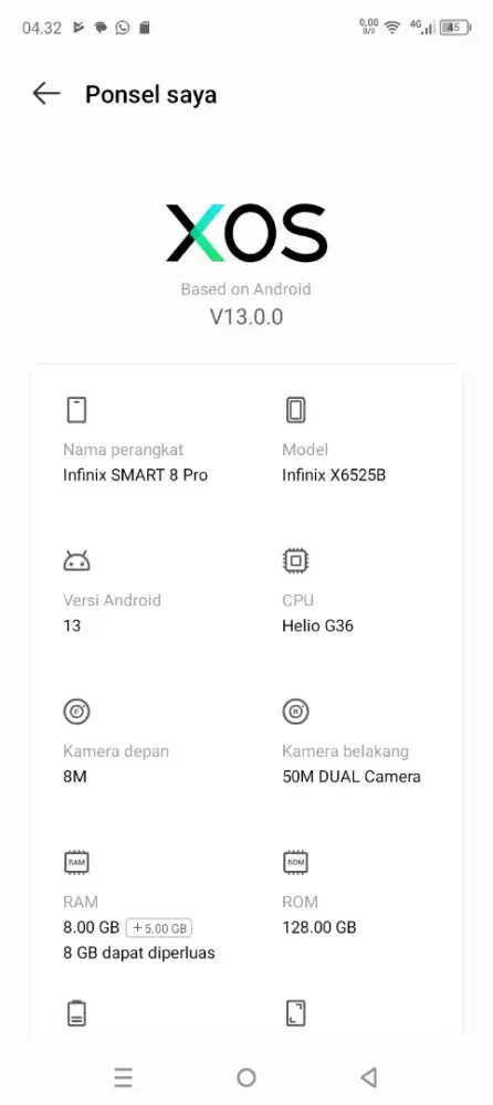 Infinix smart 8 pro. Ram  8/128.