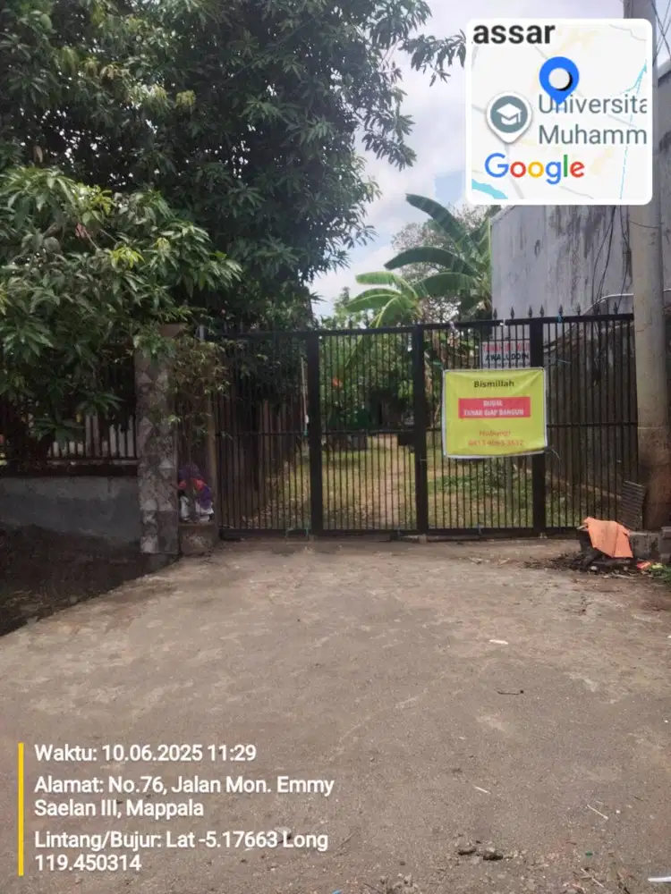 di Jual Tanah, 423m2, 3 bidang tanah 1 hamparan