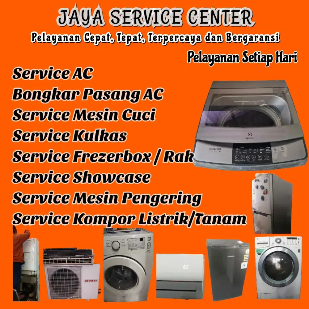 Service Mesin Cuci Bongkar Pasang AC Servis AC Frezer Kulkas Krembung