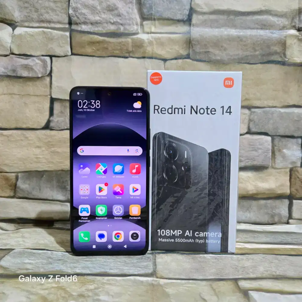 Xiaomi Redmi Note 14 4G 8/256 Black Fulset segel mulus 98% Garansi