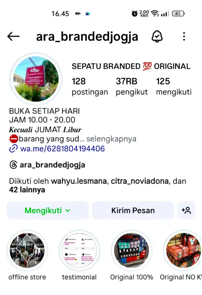 SEPATU ORIGINAL ara_brandedjogja
