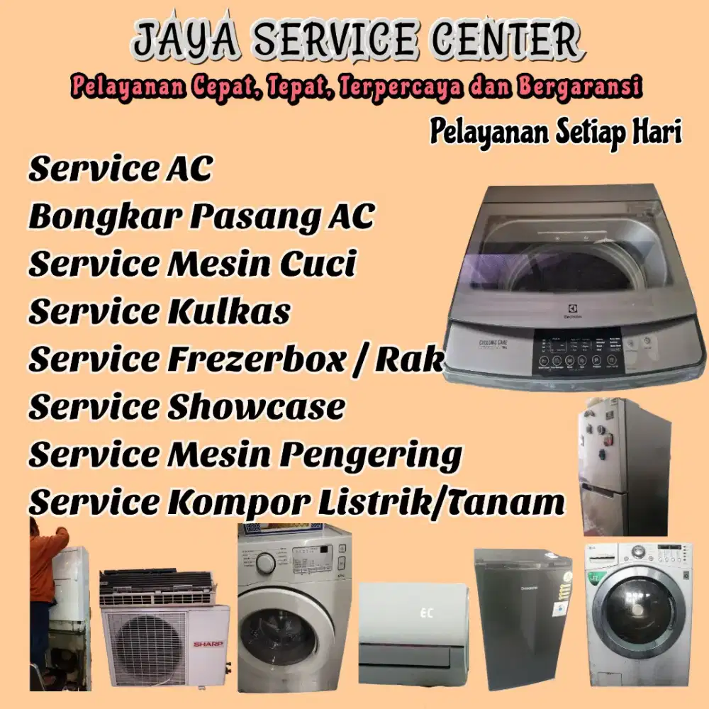Service AC Bongkar AC Pasang AC Servis Kulkas Frezer Mesin Cuci Tandes