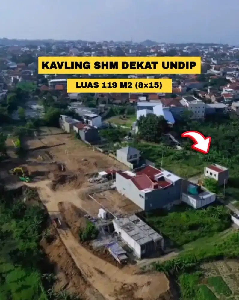 Dijual Murah Tanah Kavling SHM Dekat UNDIP