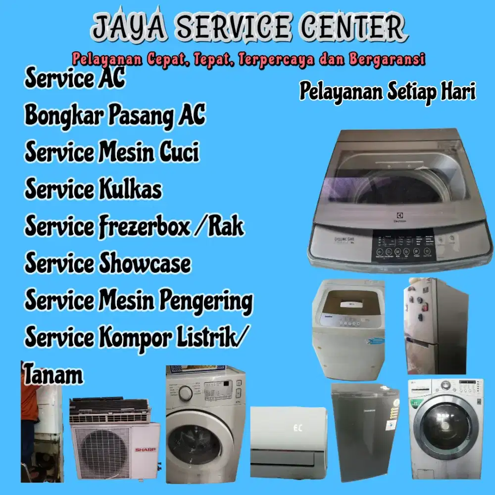 Service Mesin Cuci Kulkas Frezer Bongkar Pasang AC Servis AC Kedamean