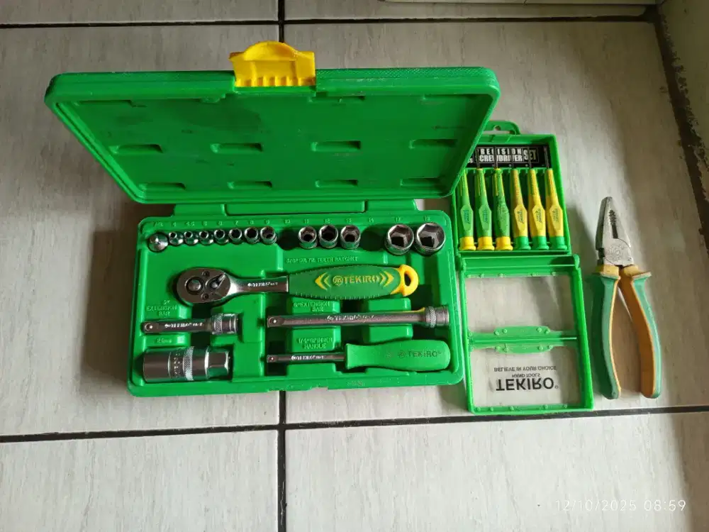 Jual Kunci shock set, Obeng set, & Tang Kombinasi Merk Tekiro