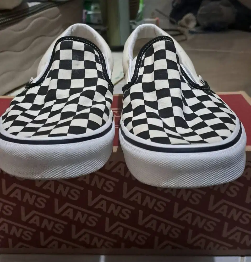 Sepatu Vans Slip On Checker Bond Original
