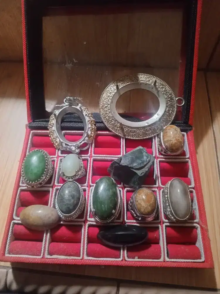batu akik dan ACC kalung