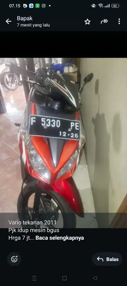 Vario tekno 2011 pajak panjang mesin halus