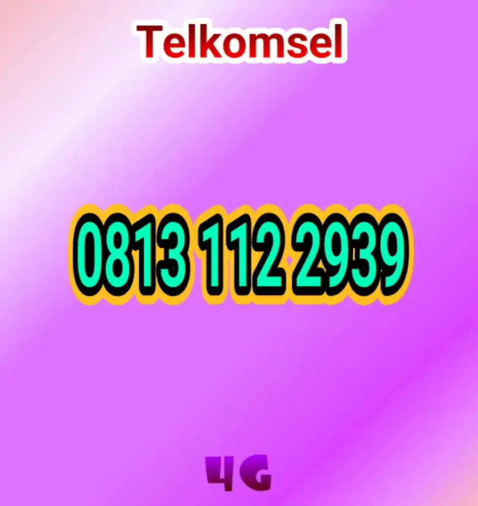 Kartu simpati 11angka 2939 rapi murmer