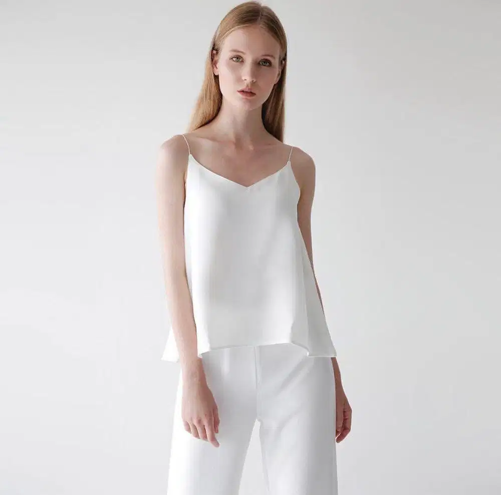 LOOKBOUTIQUESTORE LBS Ezra Tank Top White Atasan