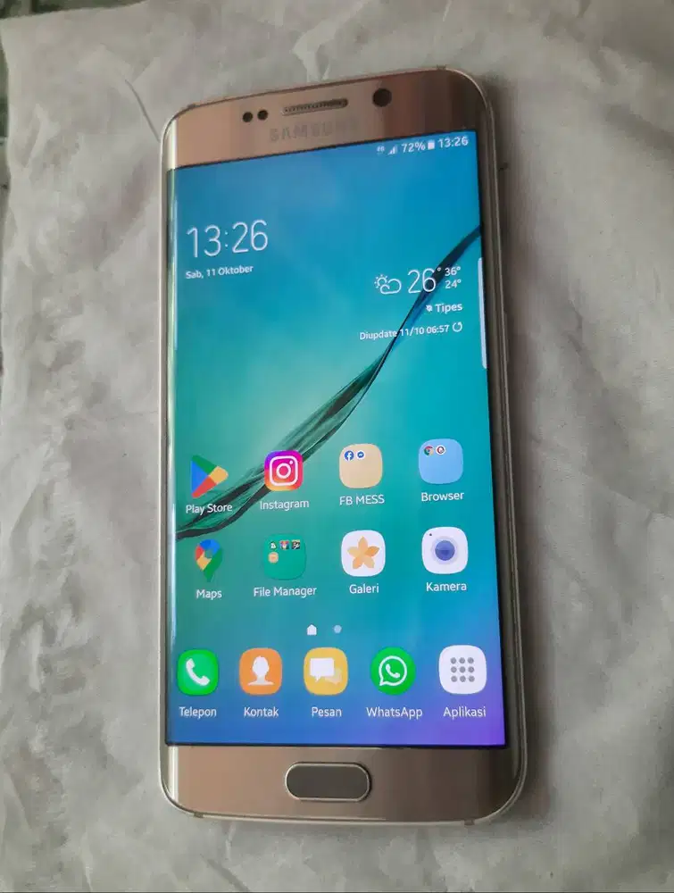 Samsung S6 Edge SM-G925i ram 3/64 single sim normal mulus layar ori
