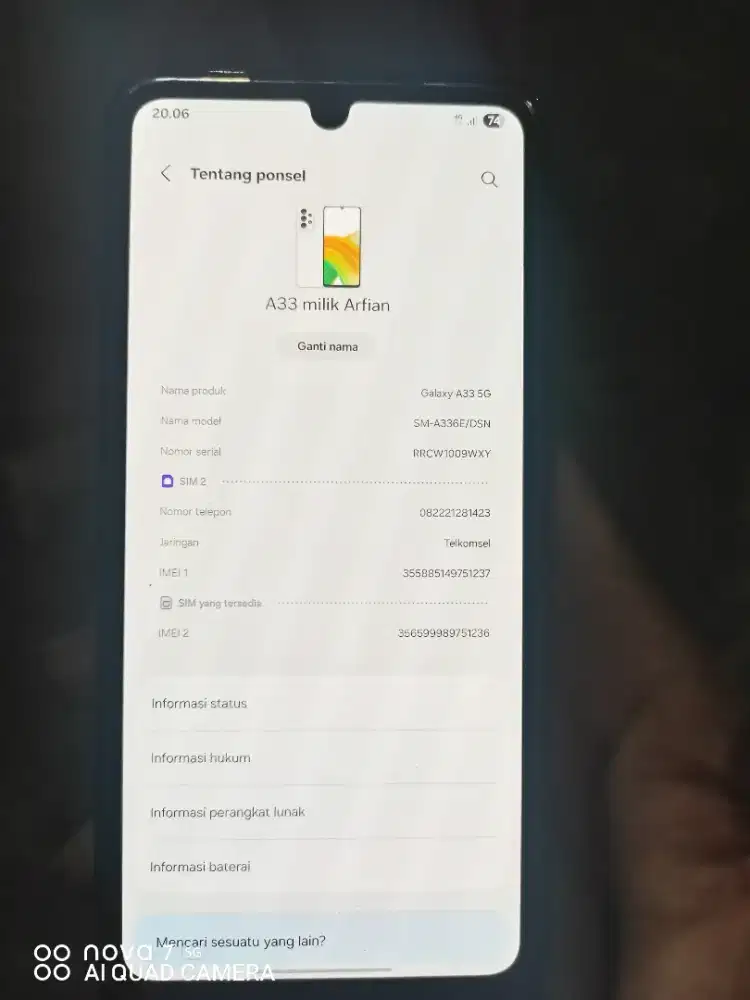 Samsung a33 5g ram 8/128gb