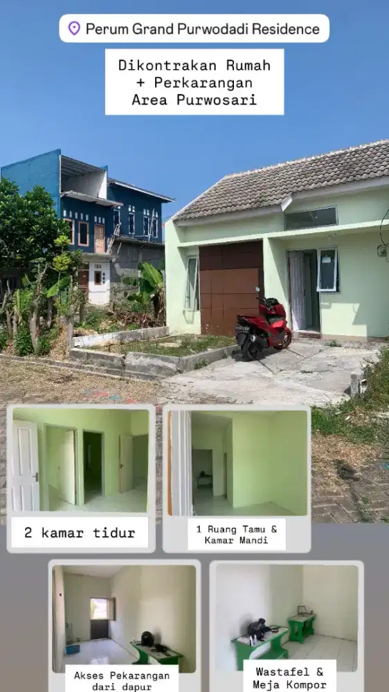 Kontrakan rumah + perkarangan