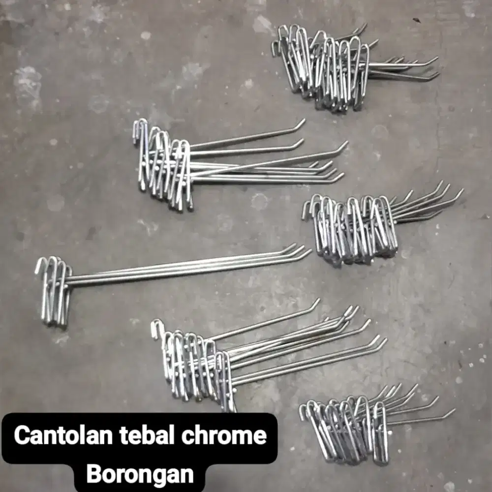 CANTOLAN / GANTUNGAN / KAITAN BARANG CHROME TEBAL. BORONGAN SECOND OKE