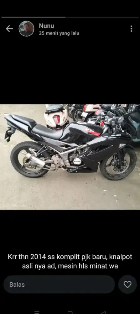 Jual motor ninja rr kumplit