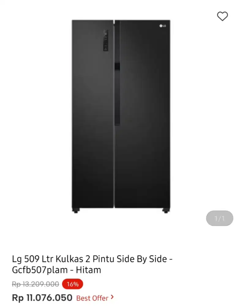 KULKAS LG SBS 509 LITER