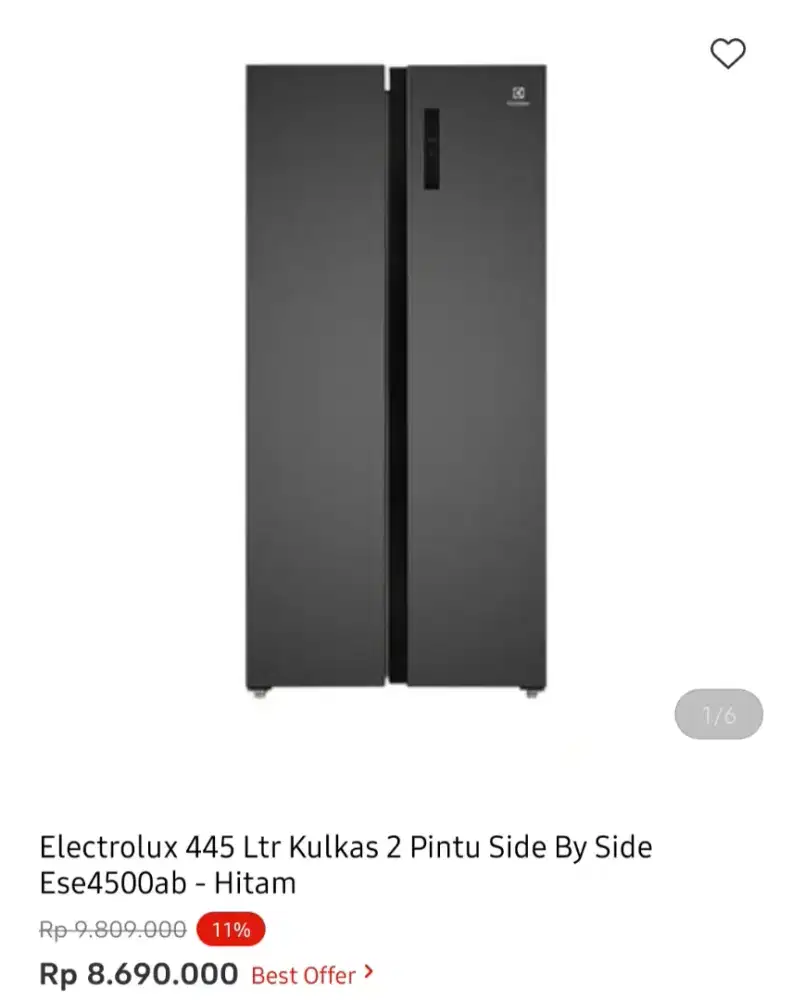 KULKAS ELECTROLUX SBS 445 liter