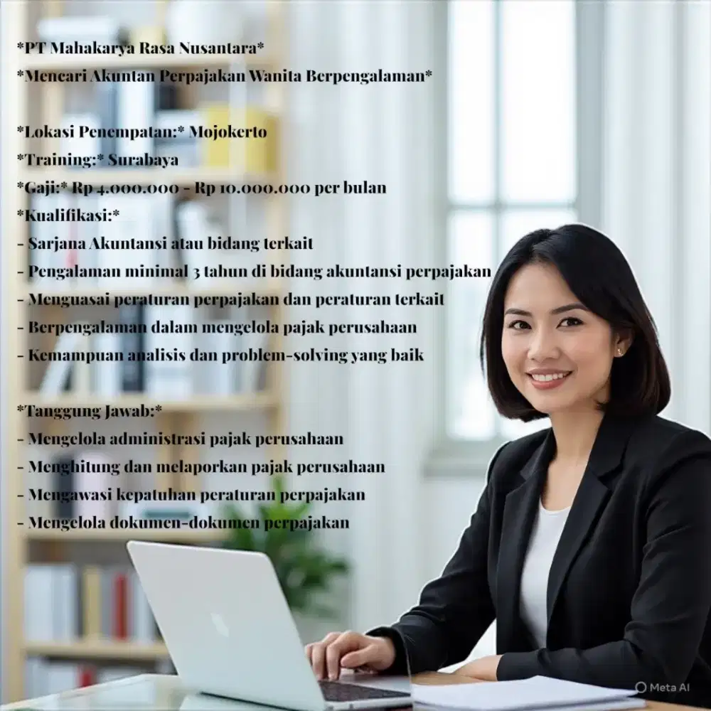 Di Butuhkan Segera Akunting perpajakan