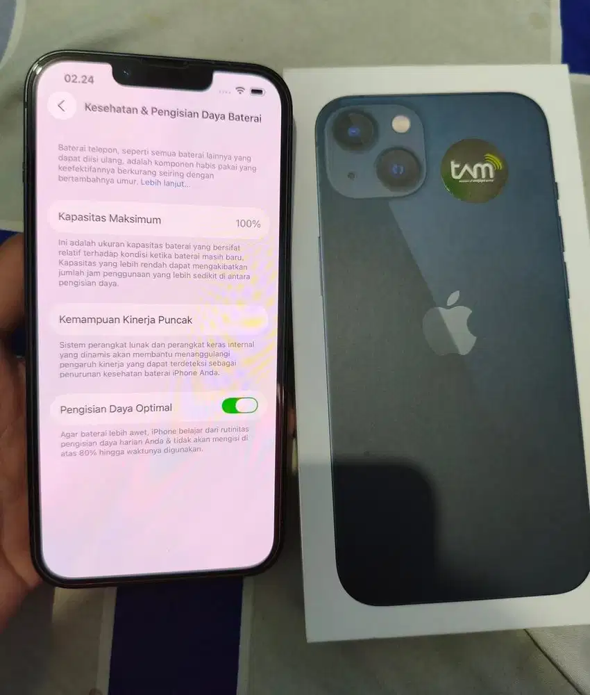 Iphone 13 128 ibox bh 100%  garansi on