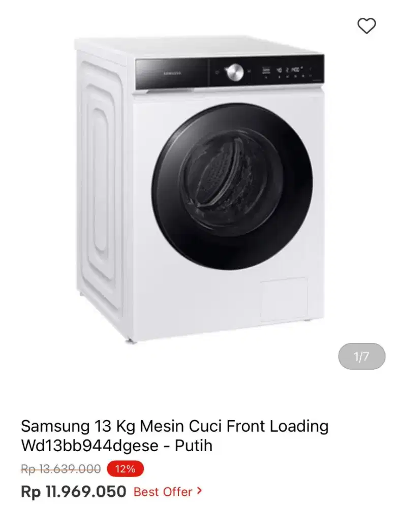 MESIN CUCI SAMSUNG FRONT LOADING WD13BB944DGESE