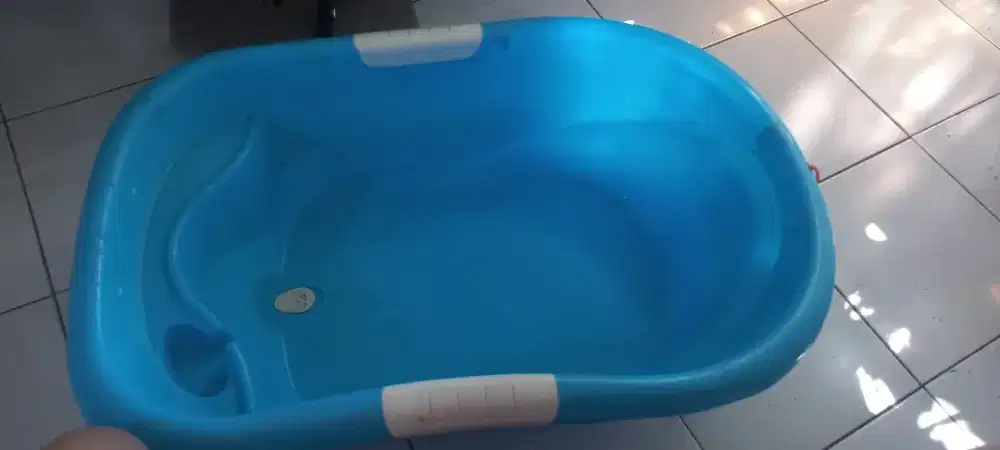 Bak mandi bayi green leaf