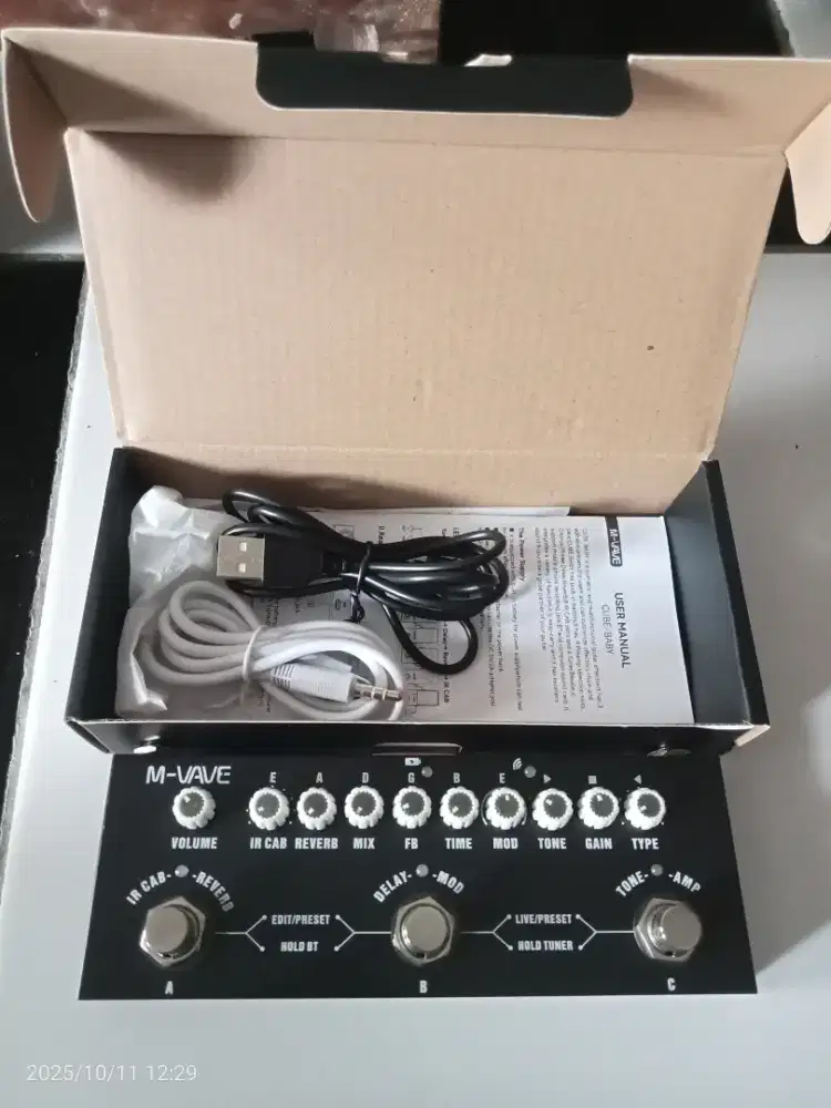 Dijual! Efek gitar M-vave Cube Baby. Kondisi mulus dan lengkap