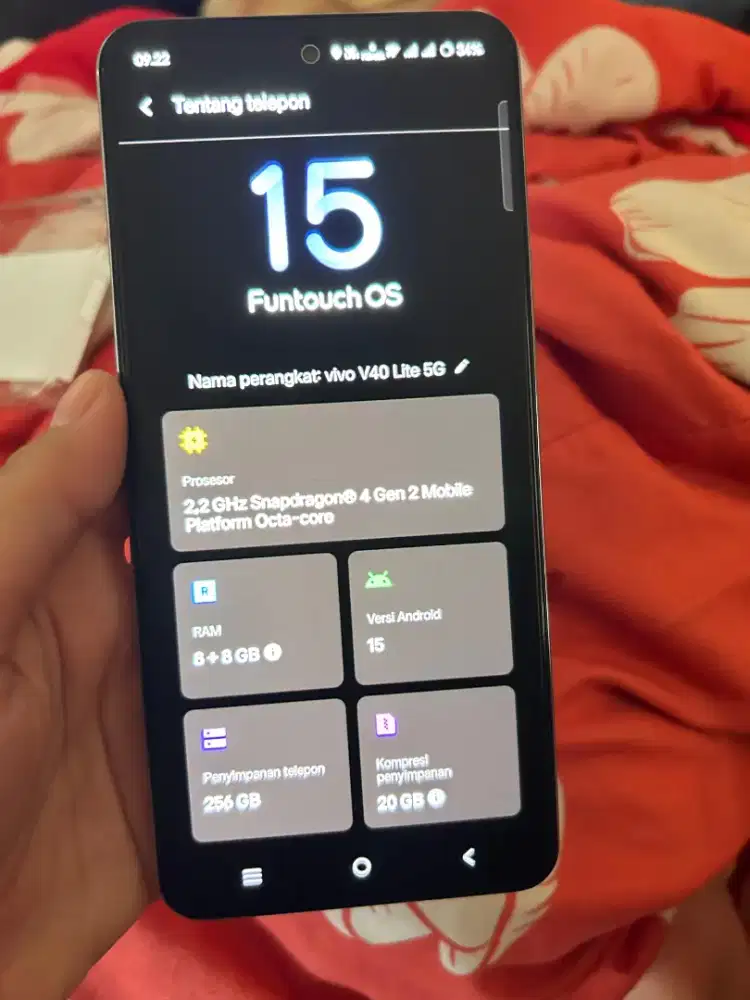 Vivo V40 Lite Ram 8/256
