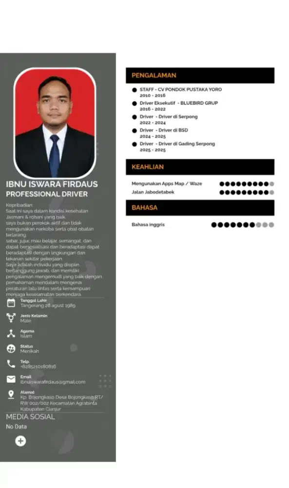 CARI JOB DRIVER