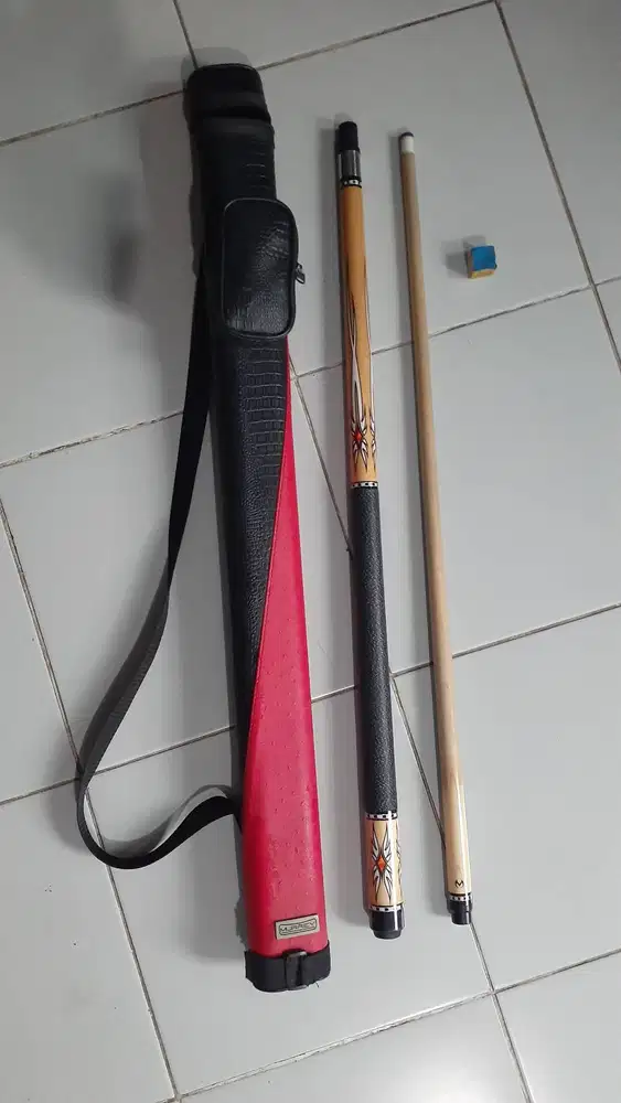 Stick Billiard Murrey Exceed Cue Uniloc Maple + Tas