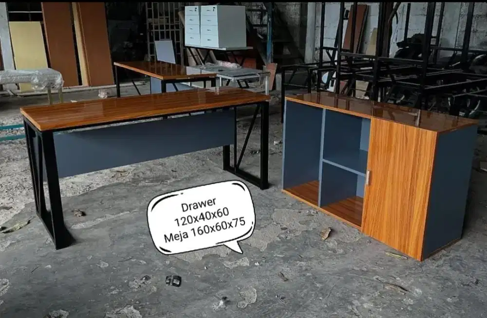 Furniture Bali Meja Direksi + Drawer