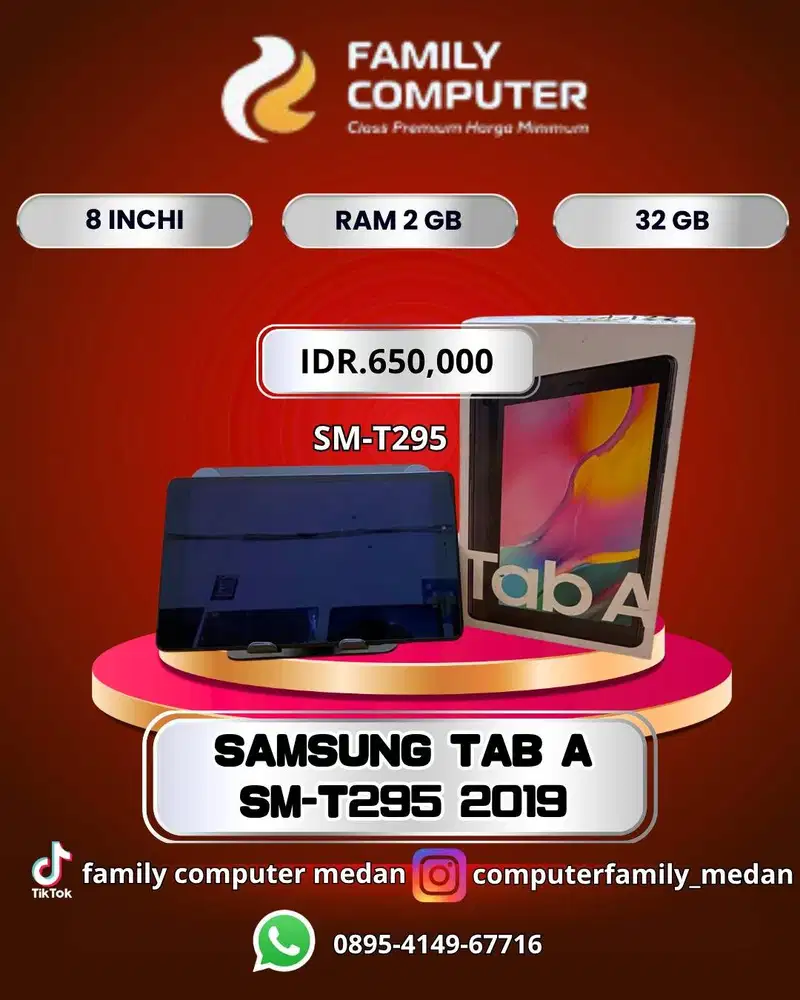 SAMSUNG TAB A SM-T295 2019|8 INCH|RAM 2GB/32GB