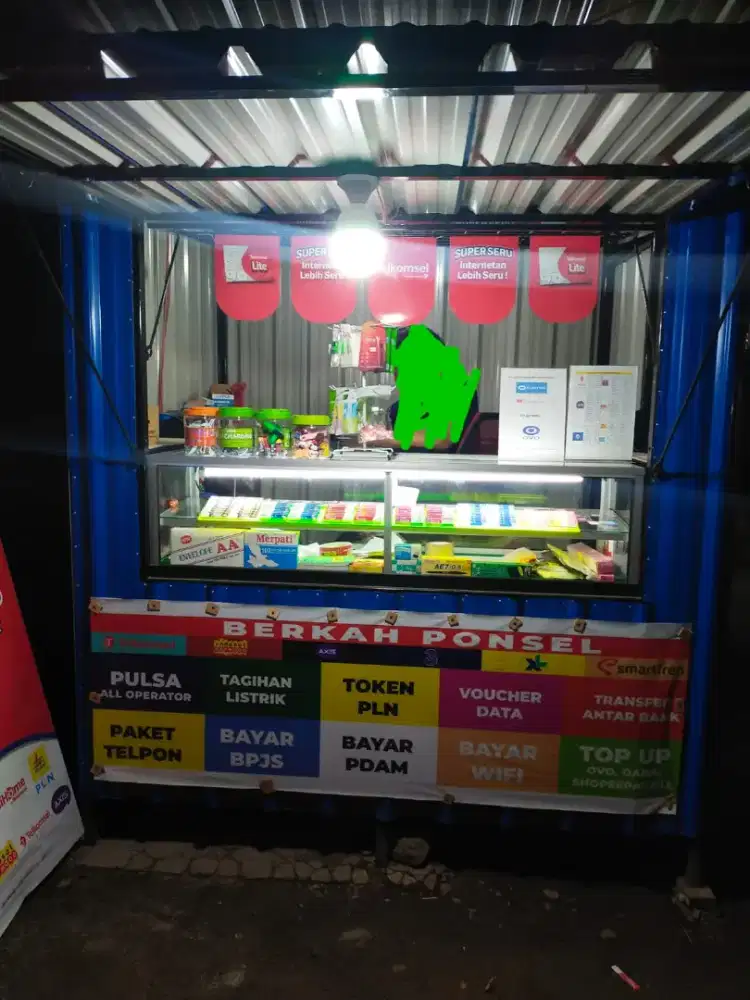 Kontainer jualan pulsa