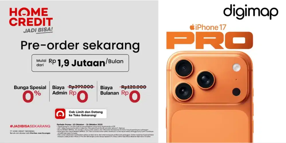 cuma pakai KTP dan kamu bisa langsung bawa pulan iphone 17 air terbaru