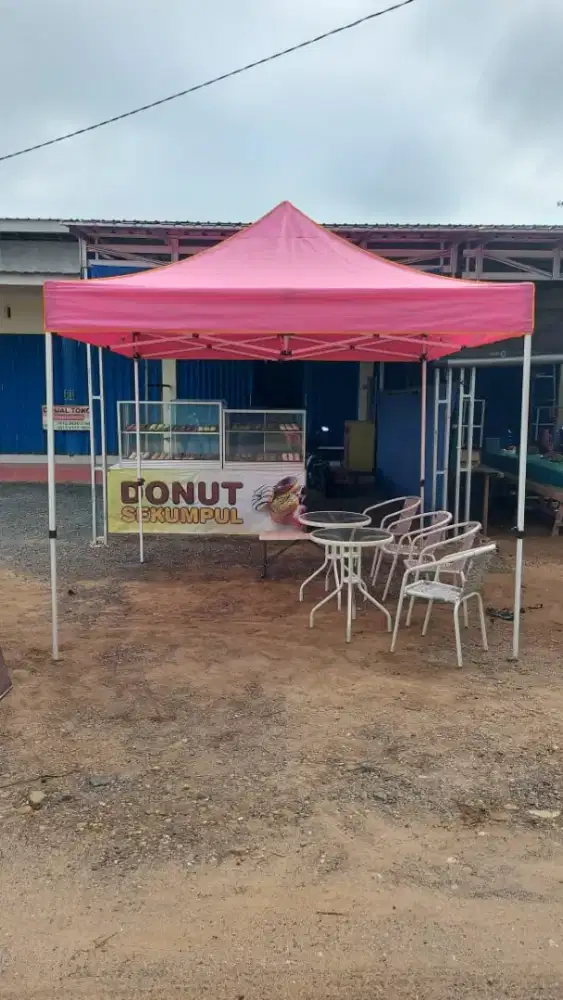 Tenda Lipat matic praktis gazebo portable payung buat jualan