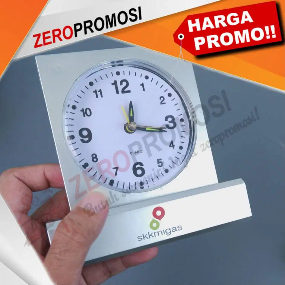 Souvenir Kantor Jam Meja Analog Minimalis JMP04 Custom