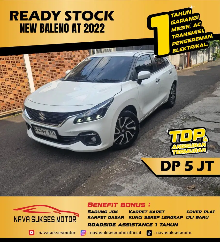 TDP 5 JUTA - BALENO AT 1.5 2022