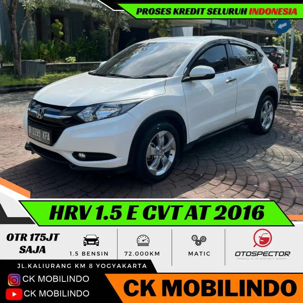 (Km72rb) Honda HRV E CVT Matic 2016 ORISINIL Pajak Baru Kredit Murah