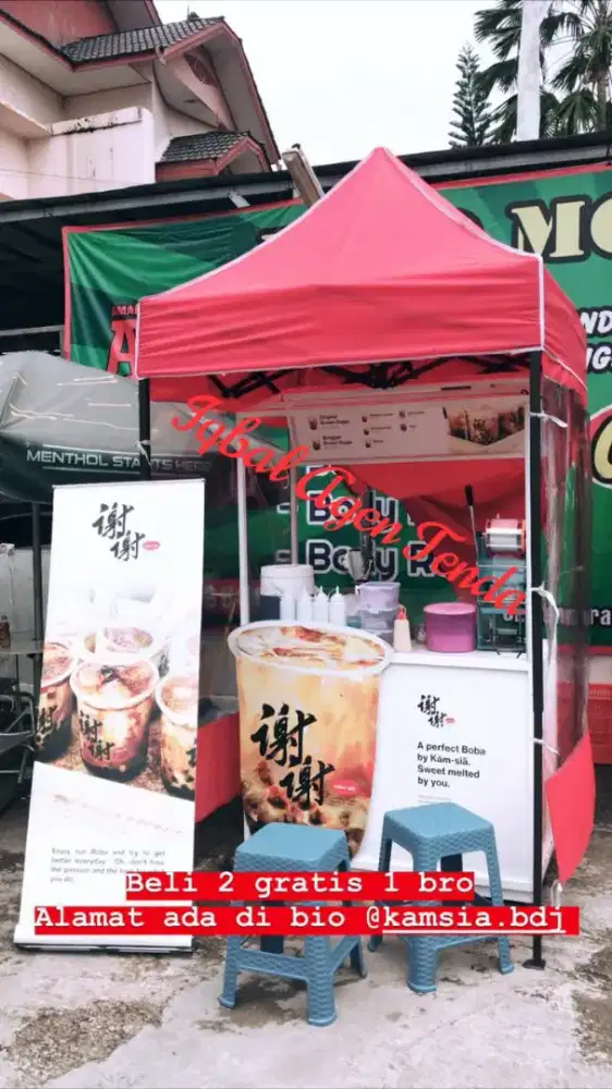 Tenda Lipat matic praktis gazebo portable payung buat jualan