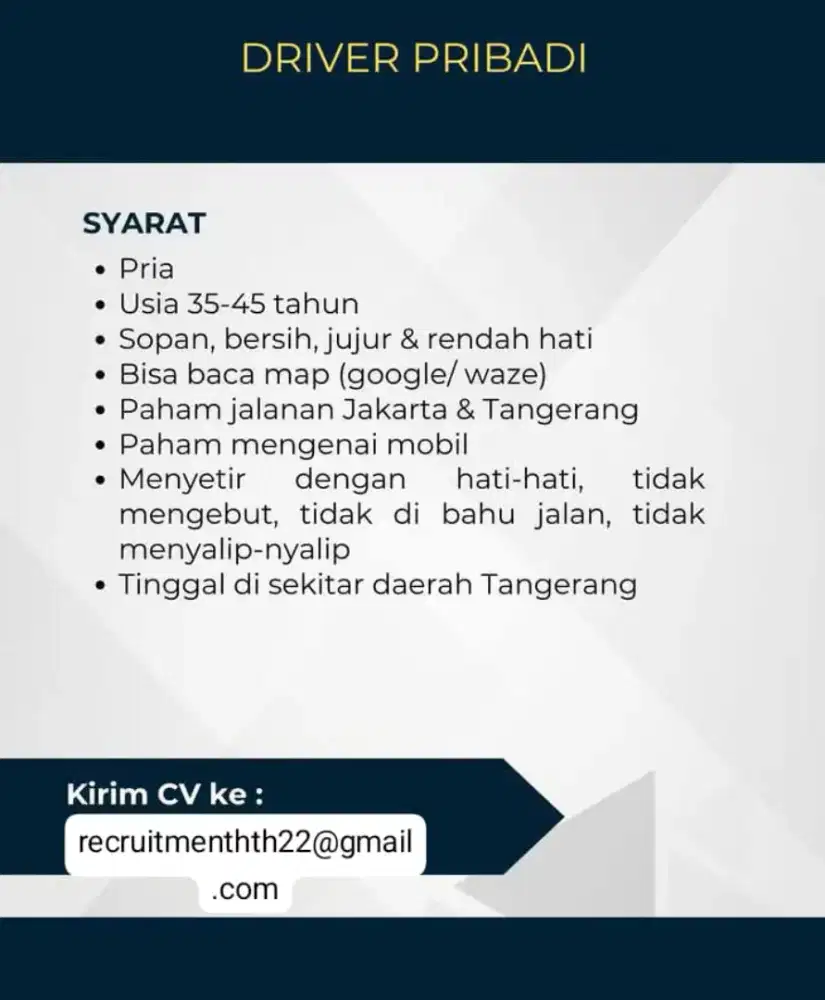 Lowongan Pekerjaan