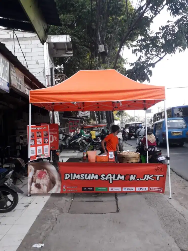 Tenda Lipat matic praktis gazebo portable payung buat jualan