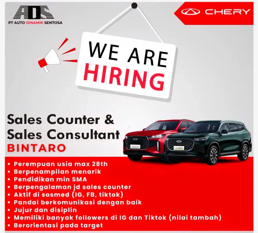 Sales mobil Cherry Bintaro