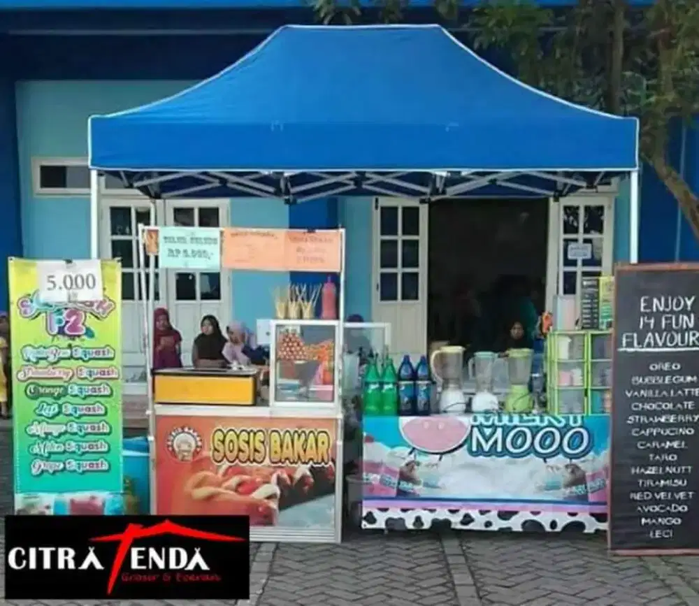 Tenda Lipat matic praktis gazebo portable payung buat jualan