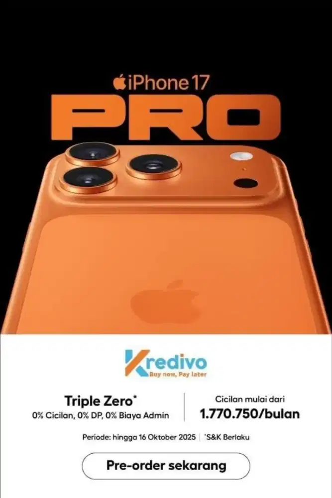 Cicilan iphone 17 series bisa tanpa.dp, bunga bisa 0%