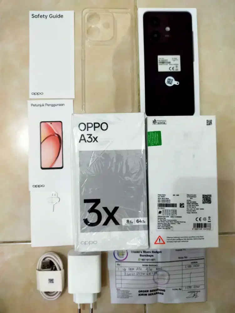 Oppo A3x 4/64 asli Oppo bukan barang refurbish