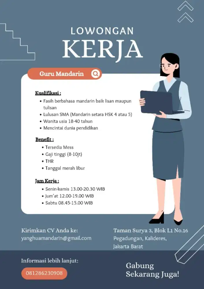 Dibutuhkan Guru Mandarin