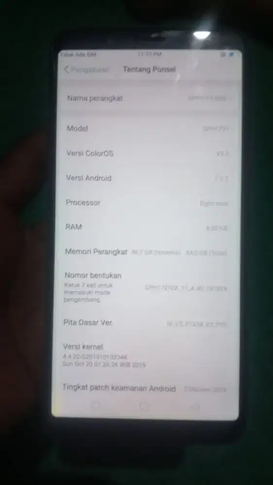 Oppo f5 ram 6, batang,Rp 500