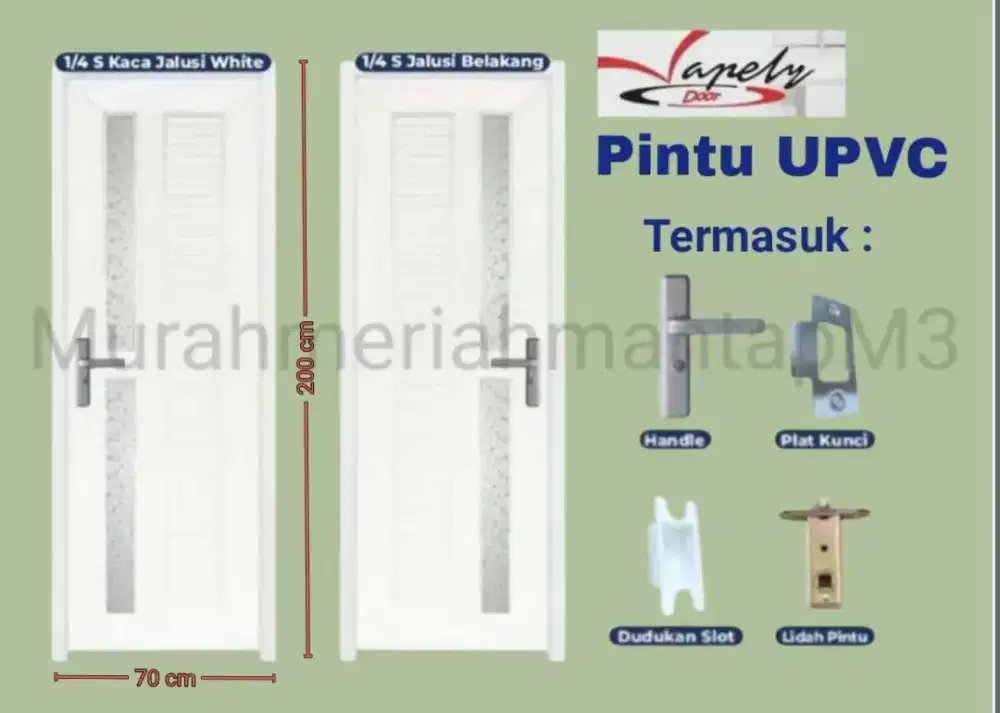 PINTU KAMAR MANDI UPVC / VAPELY PINTU UPVC KAMAR MANDI